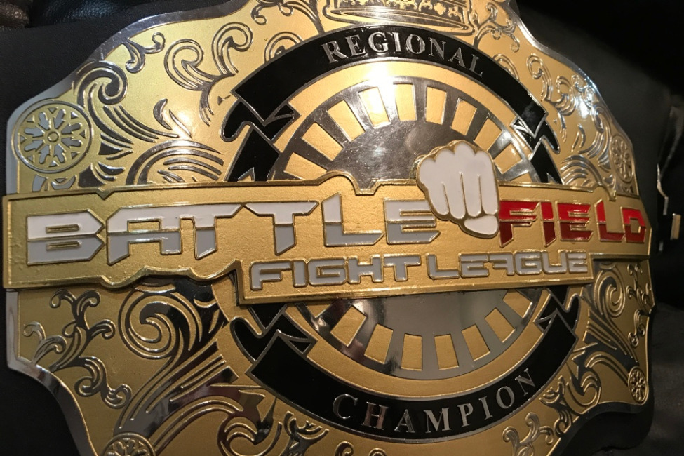 Shane Jung's MMA Battle Field Fight League Champion Belt